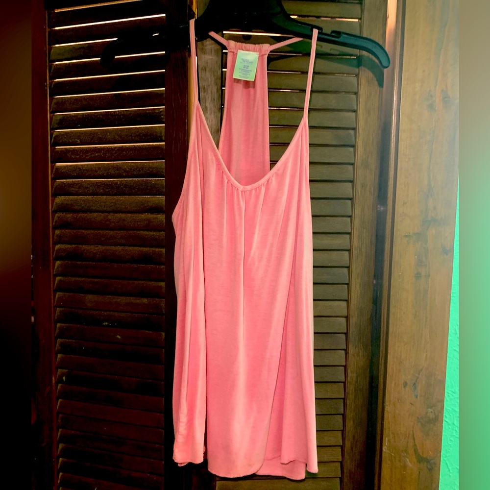🌸🌸 Women's NightWear Top Built in Shelf Bra Racerback Size Small 4-6 PINK 🌸🌸